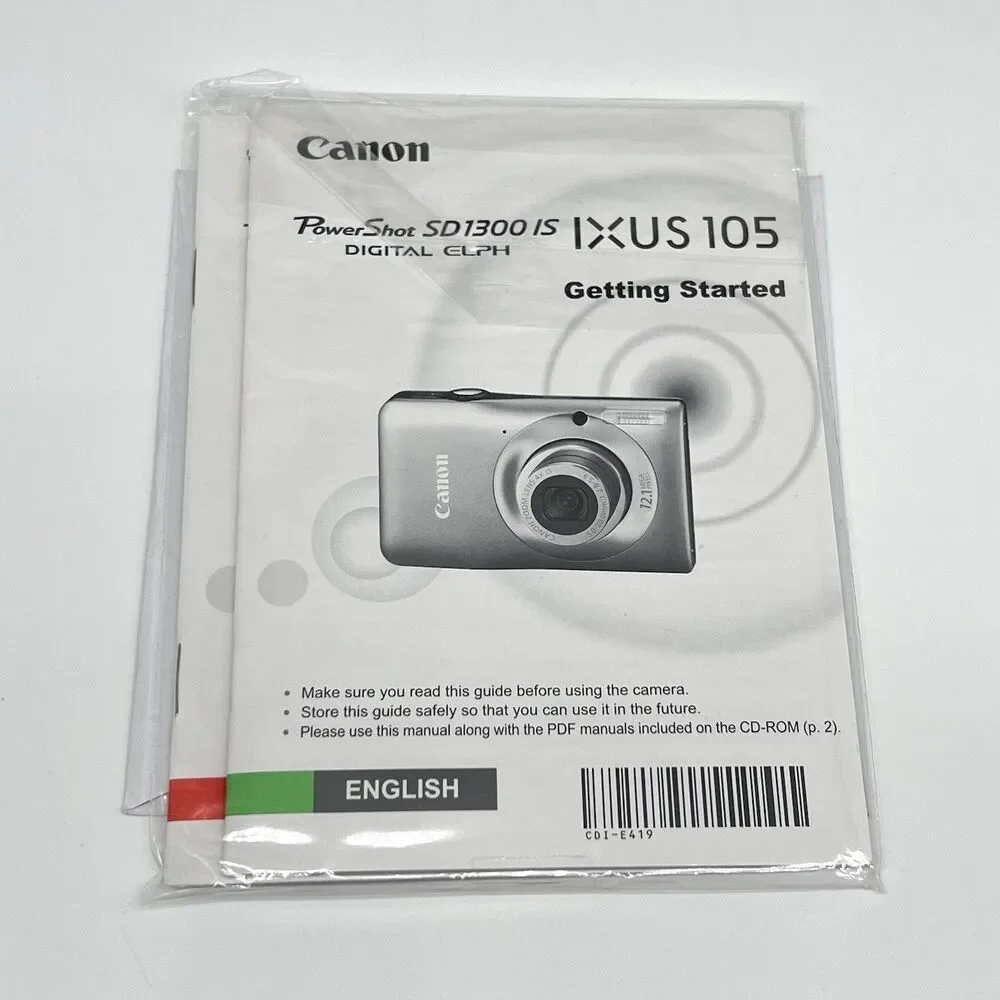 Canon CB-2LY Charger PowerShot SD1300 IS Box Manuals & Accessories Lot NO CAMERA